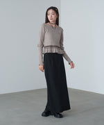 12Gニットフリルヘムショートプルオーバー