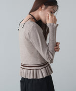 12Gニットフリルヘムショートプルオーバー