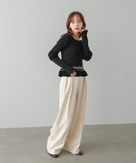 12Gニットフリルヘムショートプルオーバー