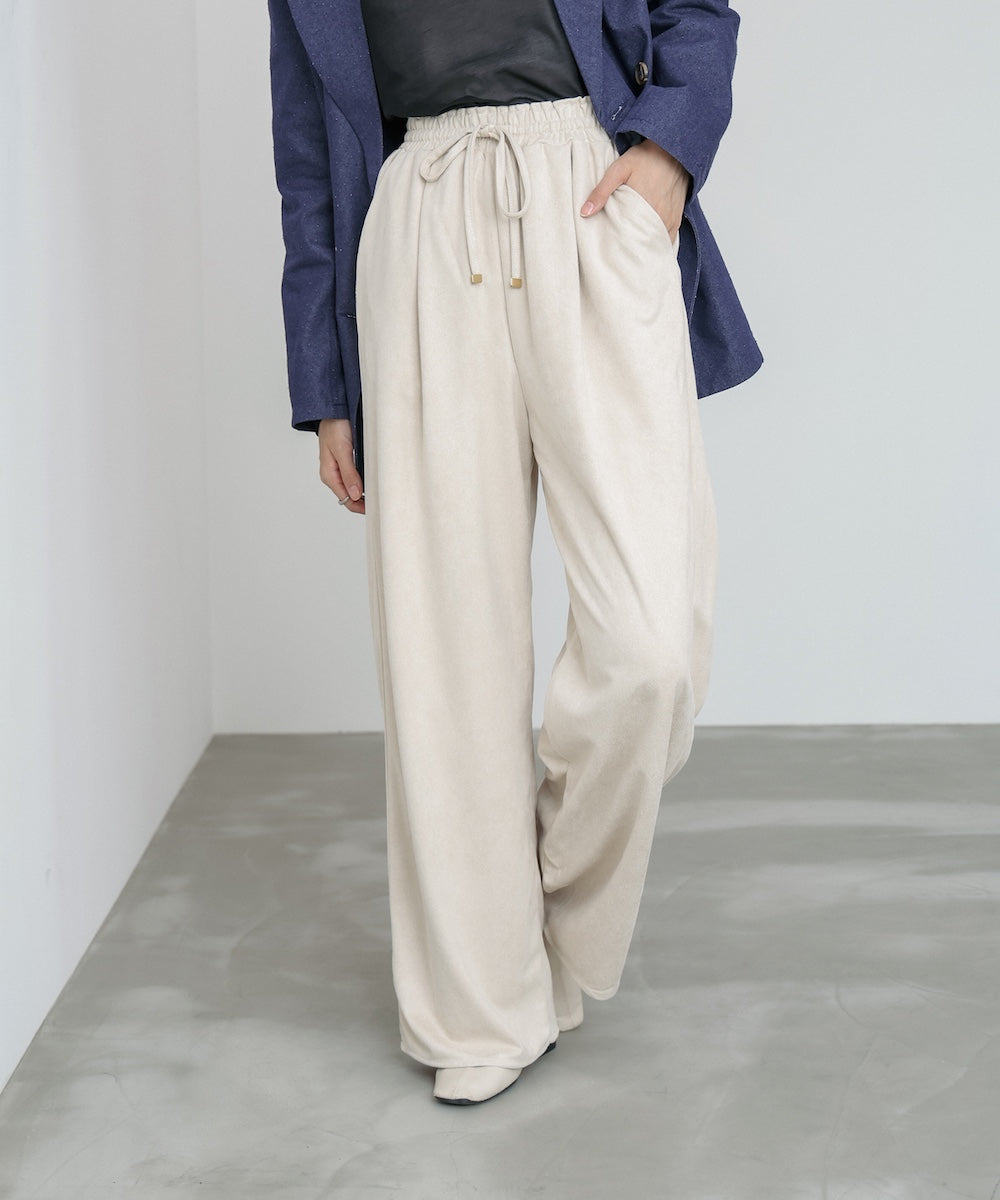 スエードライクイージーパンツ
