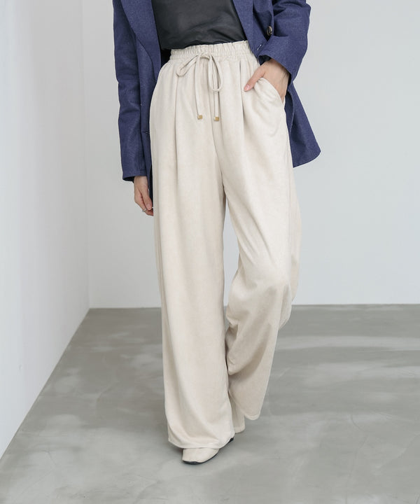 スエードライクイージーパンツ