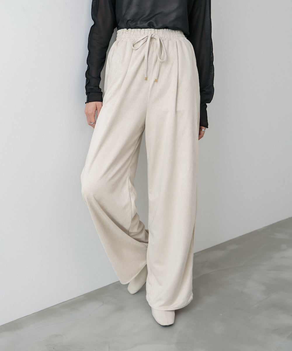 スエードライクイージーパンツ