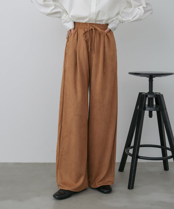 スエードライクイージーパンツ
