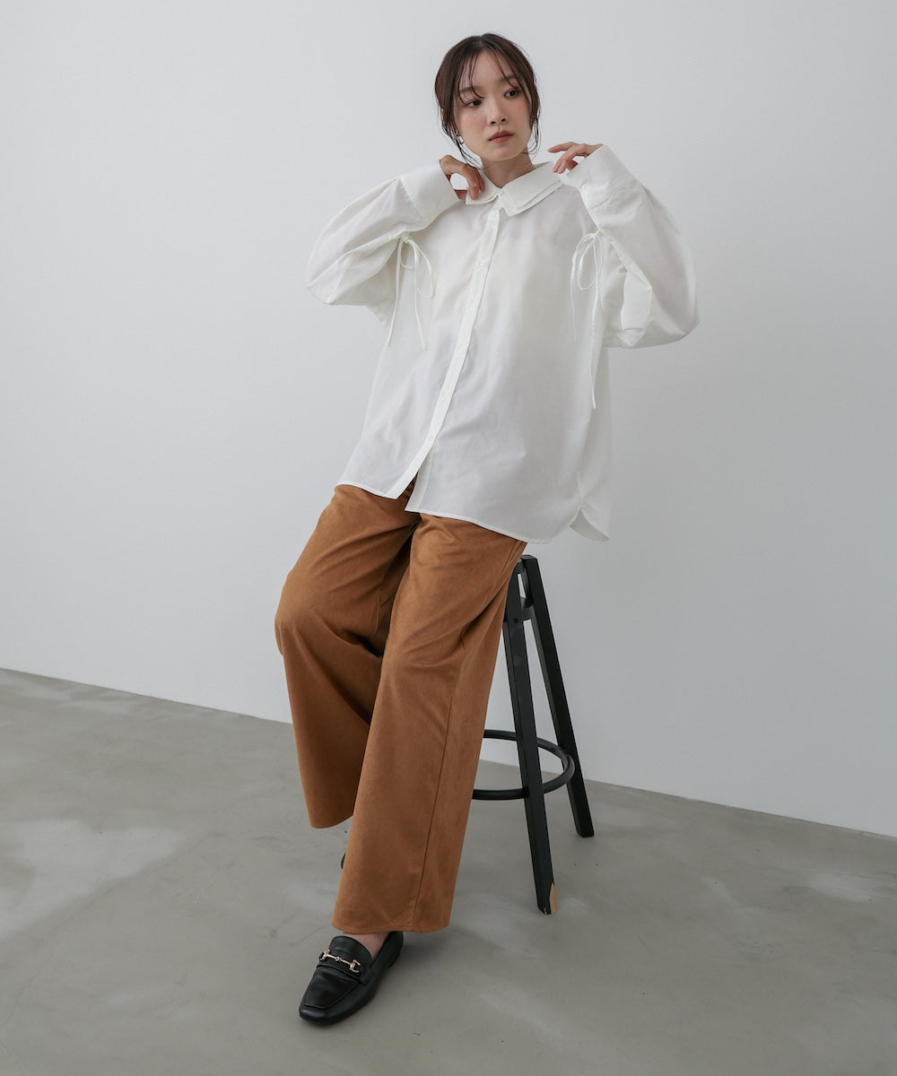 スエードライクイージーパンツ