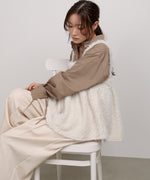 ブークレーシャギー ペプラムキャミソール