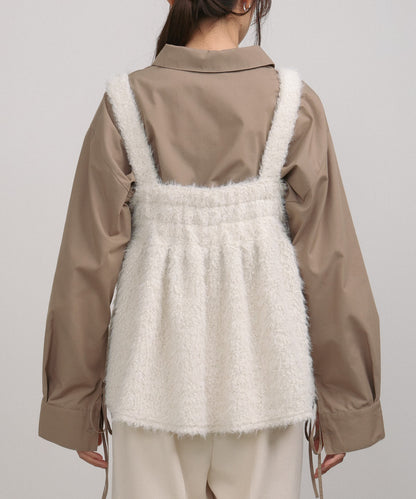 ブークレーシャギー ペプラムキャミソール