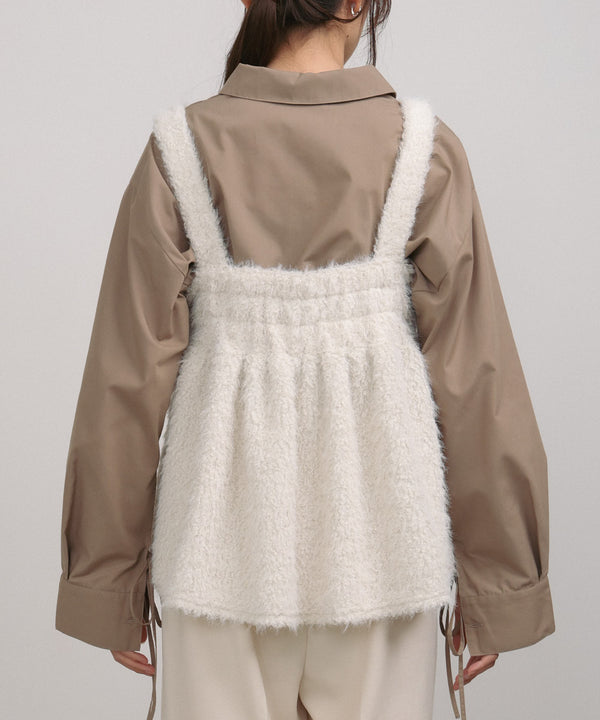 ブークレーシャギー ペプラムキャミソール