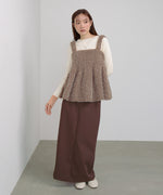 ブークレーシャギー ペプラムキャミソール