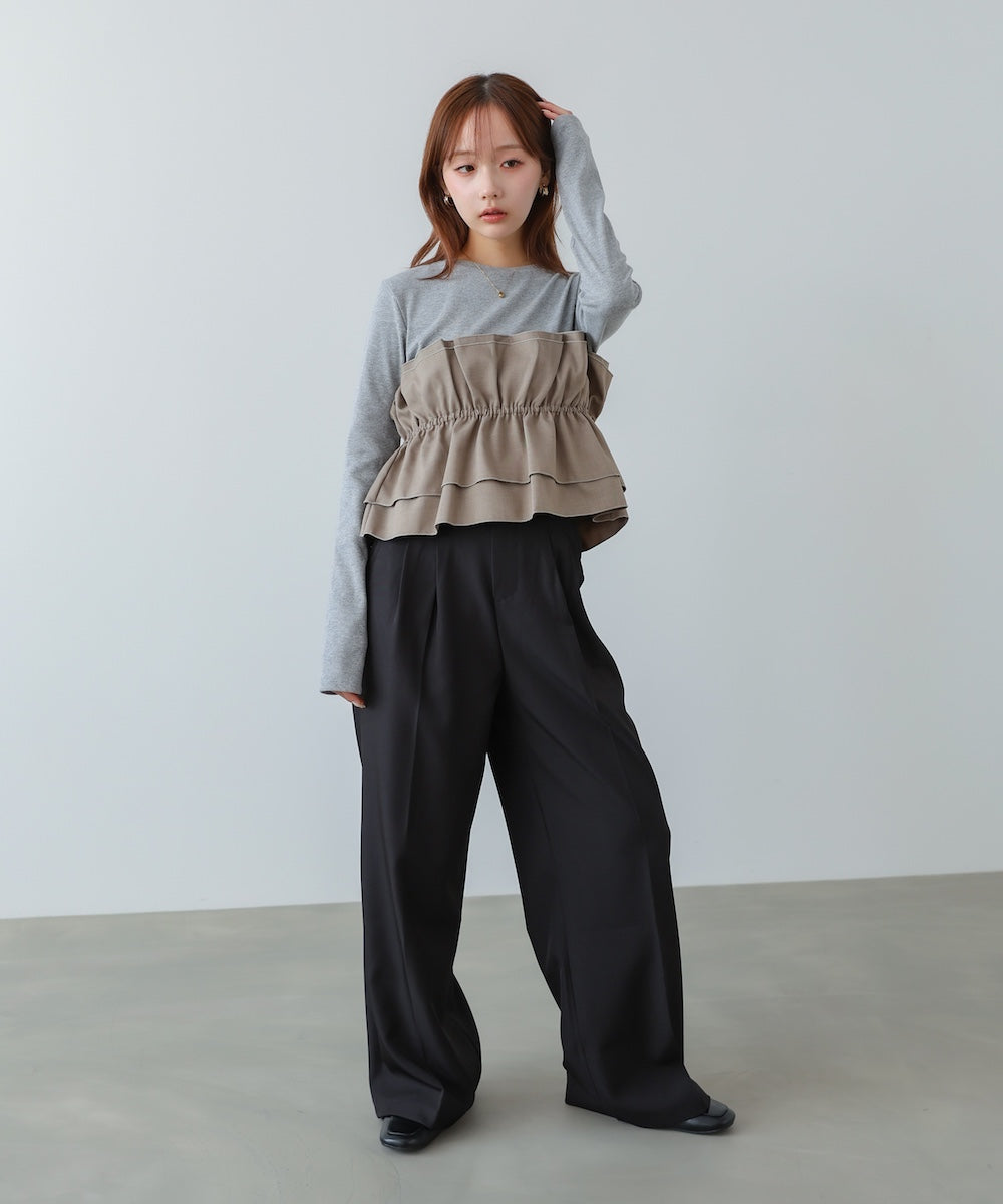 ビスチェ風レイヤードロンＴ