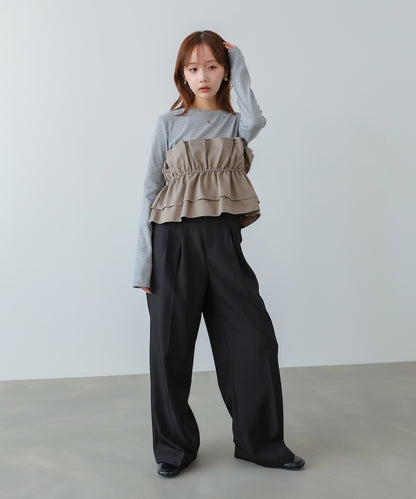 ビスチェ風レイヤードロンＴ