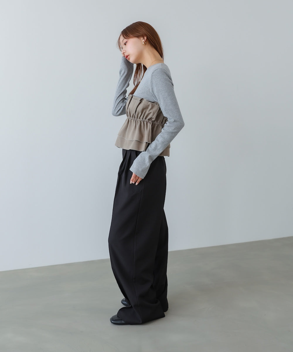 ビスチェ風レイヤードロンＴ