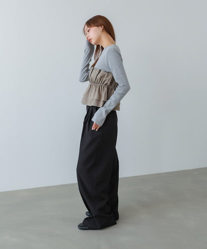 ビスチェ風レイヤードロンＴ