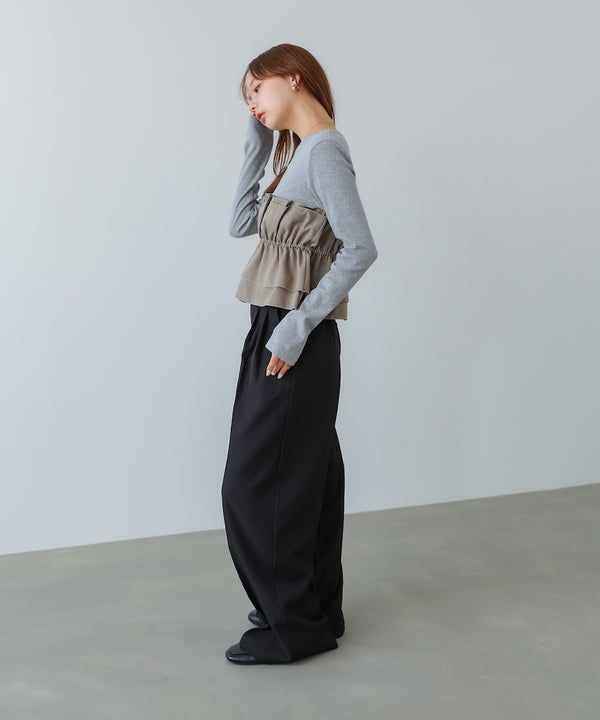 ビスチェ風レイヤードロンＴ