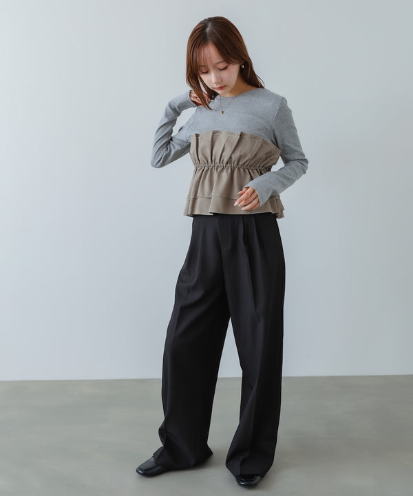 ビスチェ風レイヤードロンＴ