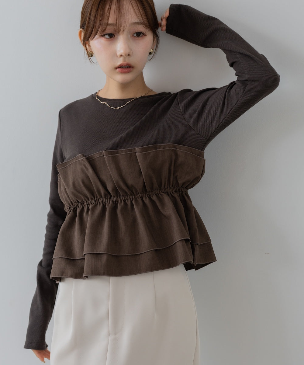 ビスチェ風レイヤードロンＴ