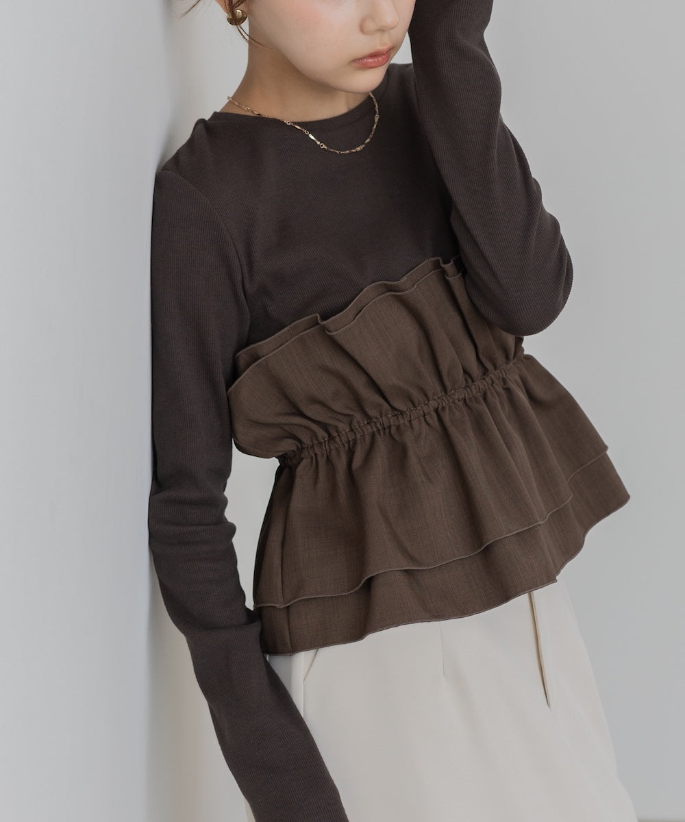 ビスチェ風レイヤードロンＴ