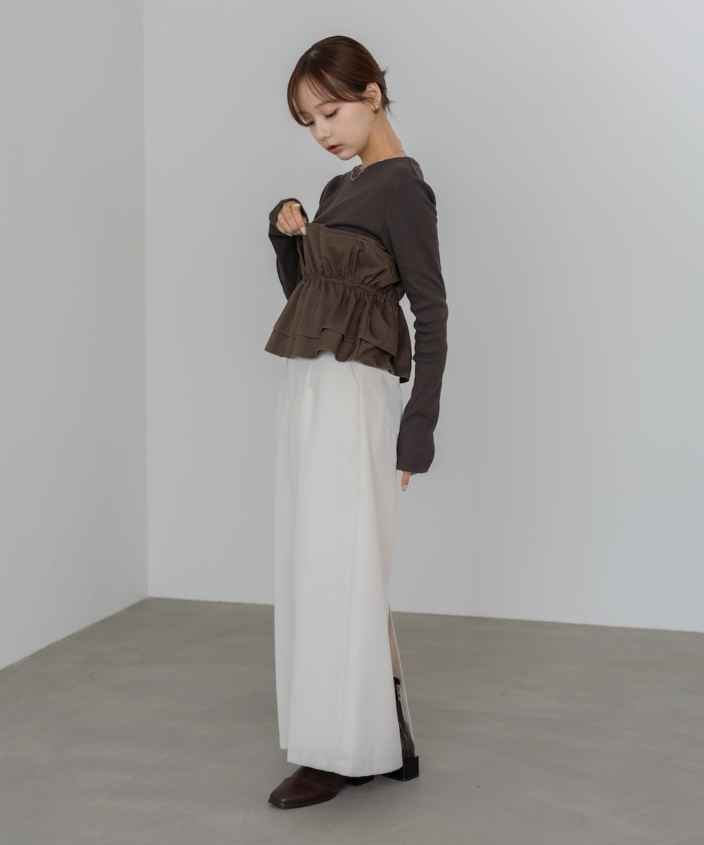 ビスチェ風レイヤードロンＴ