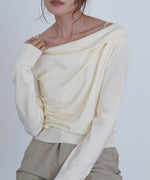 クロスドレープニットプルオーバー