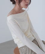 クロスドレープニットプルオーバー