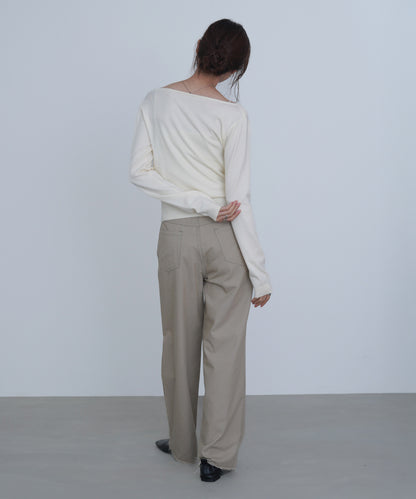 クロスドレープニットプルオーバー