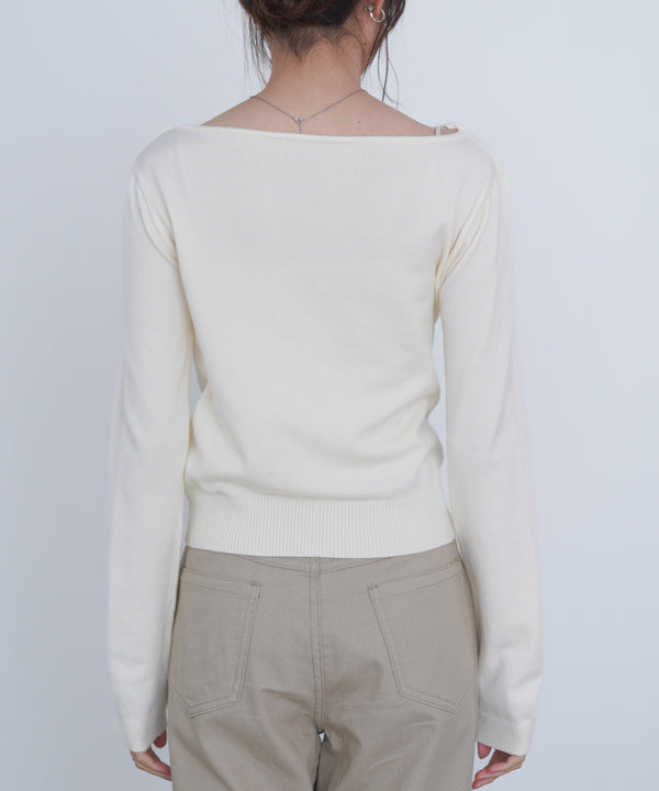 クロスドレープニットプルオーバー