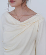 クロスドレープニットプルオーバー