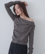 クロスドレープニットプルオーバー