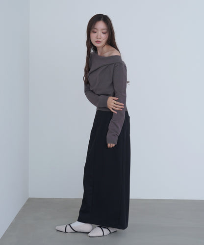 クロスドレープニットプルオーバー