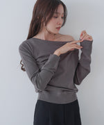 クロスドレープニットプルオーバー