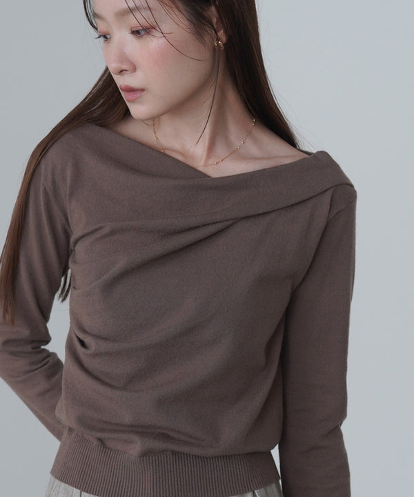 クロスドレープニットプルオーバー