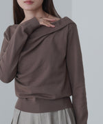 クロスドレープニットプルオーバー