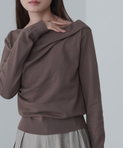 クロスドレープニットプルオーバー
