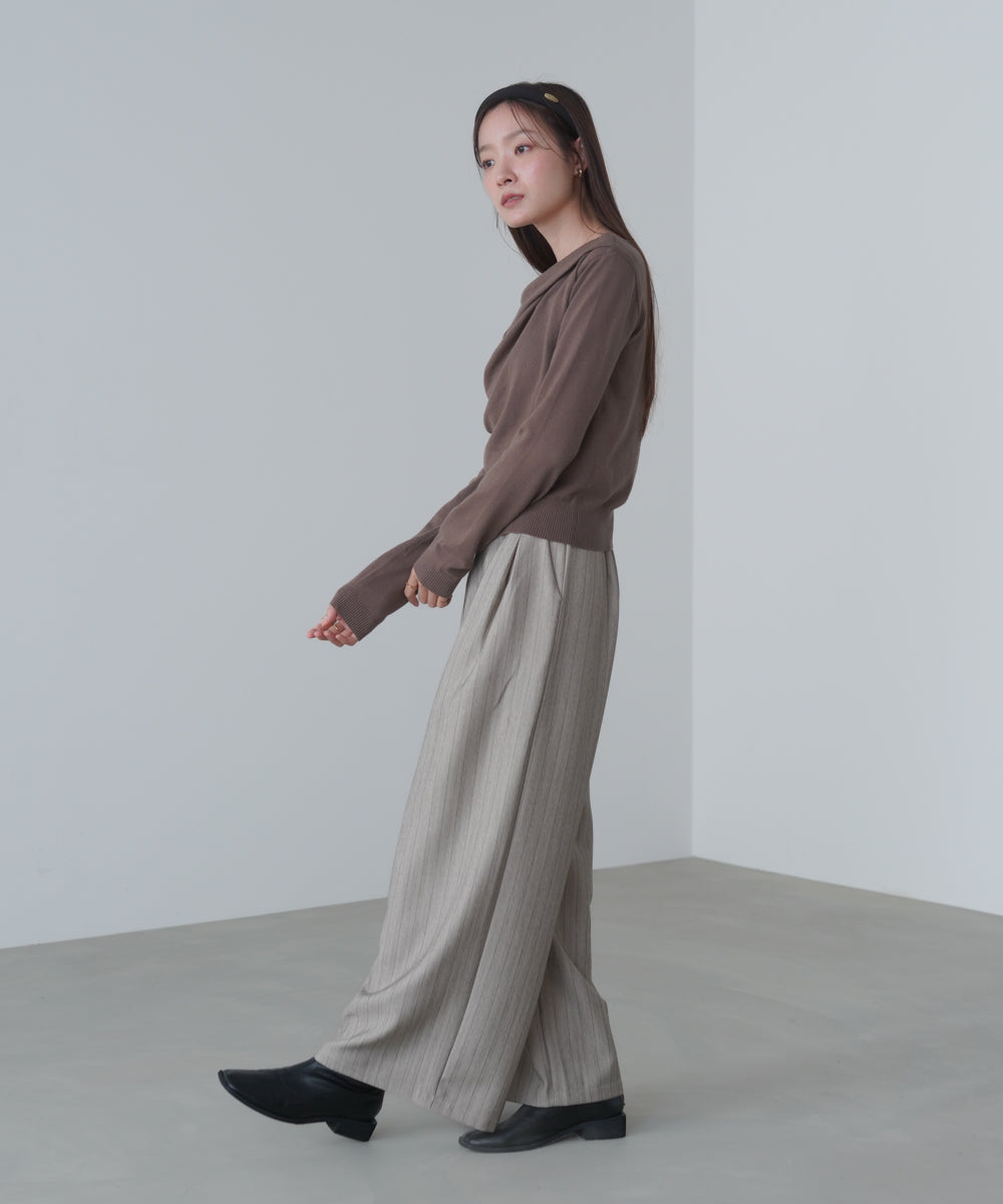 クロスドレープニットプルオーバー