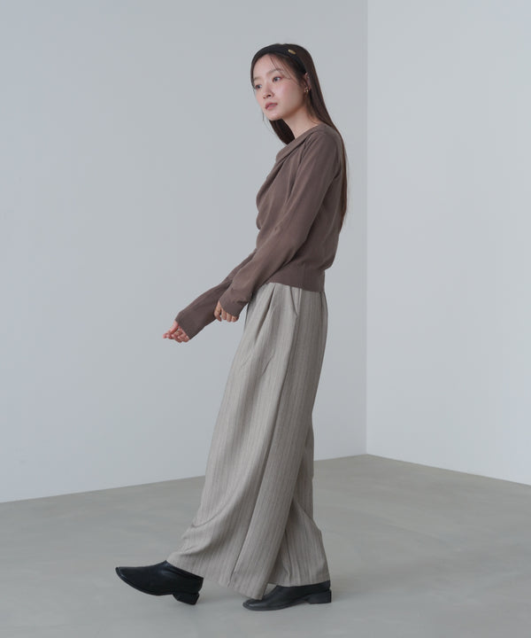 クロスドレープニットプルオーバー