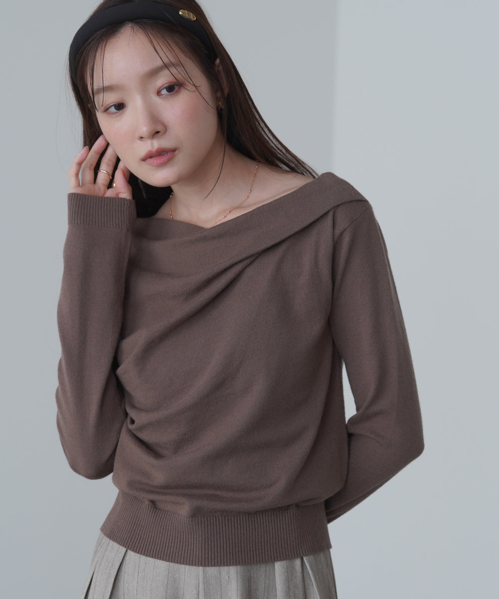 クロスドレープニットプルオーバー