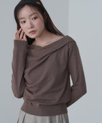 クロスドレープニットプルオーバー