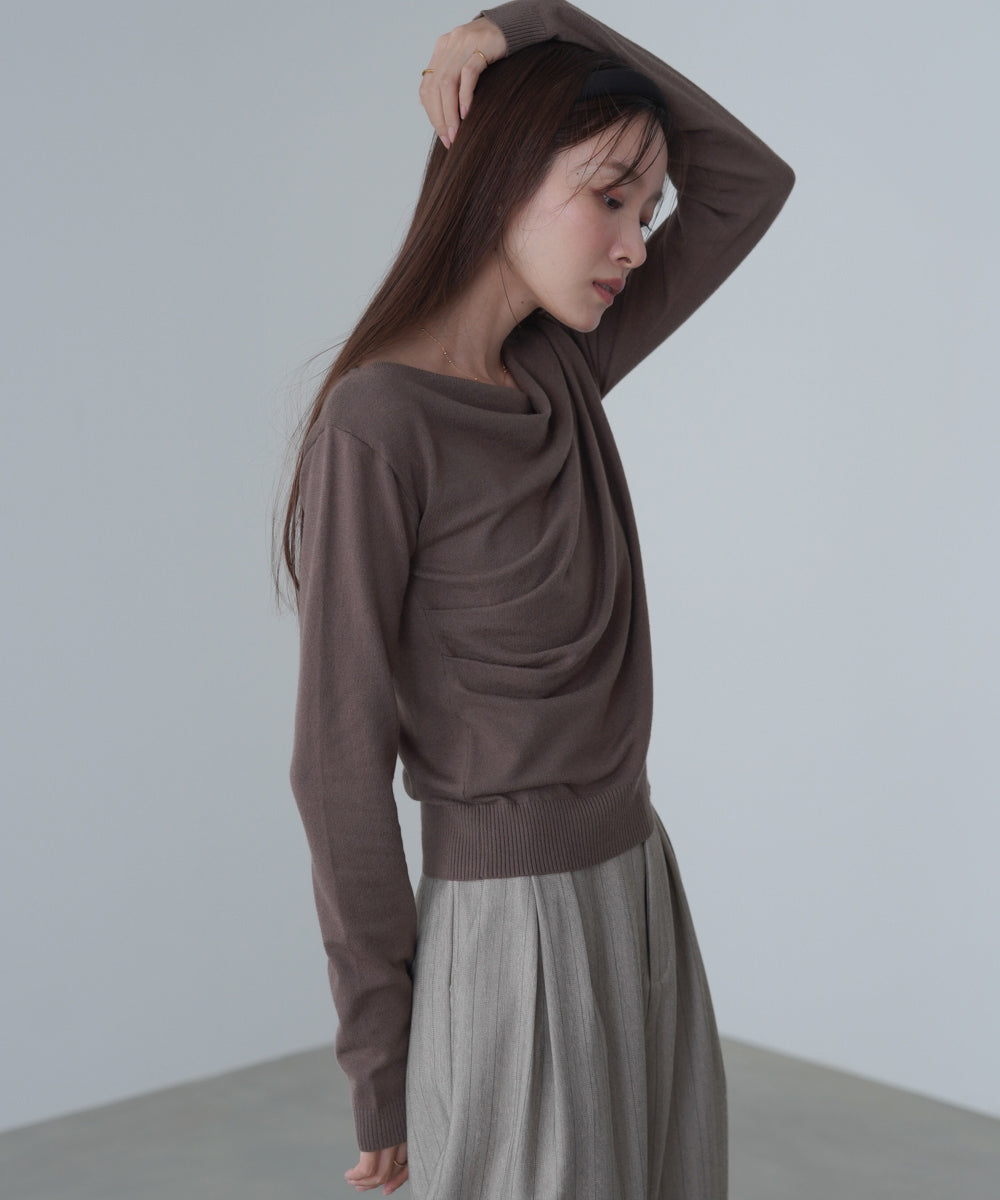 クロスドレープニットプルオーバー