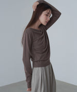 クロスドレープニットプルオーバー