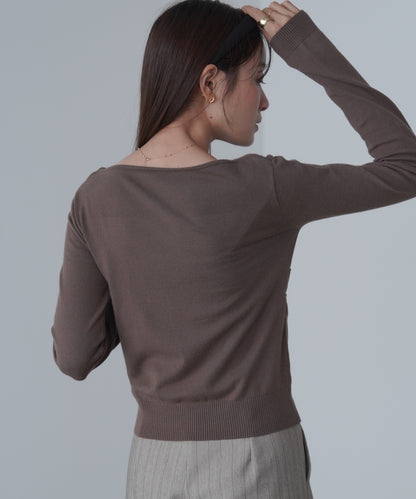 クロスドレープニットプルオーバー