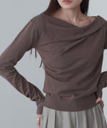 クロスドレープニットプルオーバー