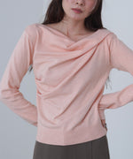 クロスドレープニットプルオーバー