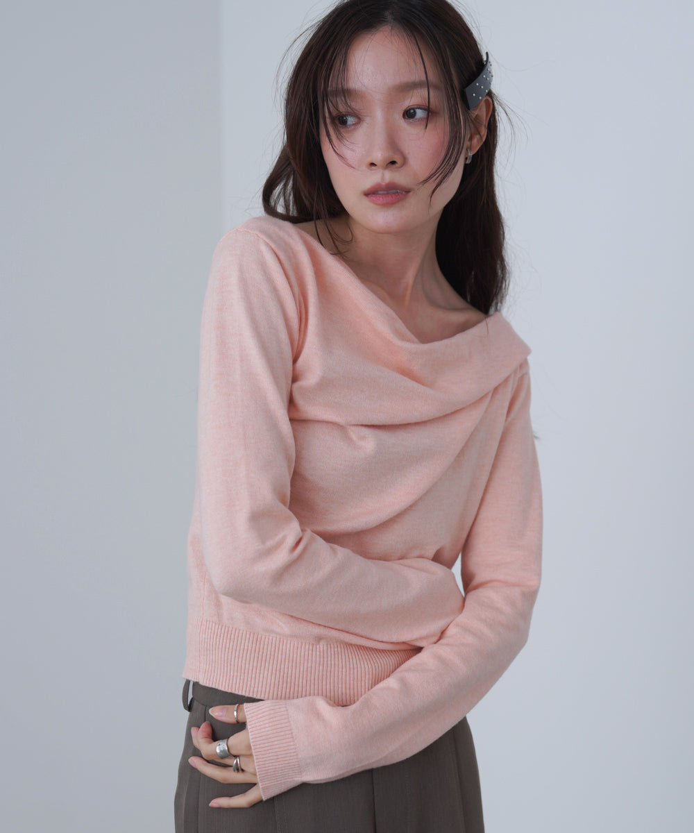 クロスドレープニットプルオーバー
