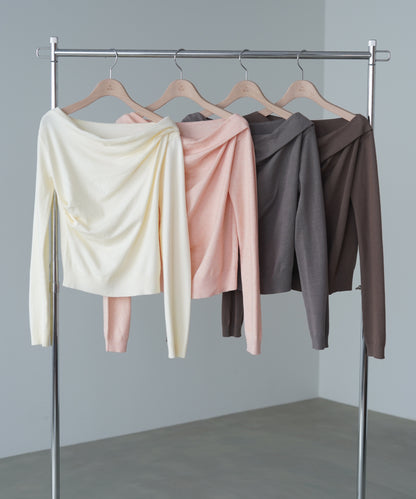 クロスドレープニットプルオーバー