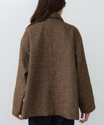 ヘリンボーンツイードカバーオールジャケット