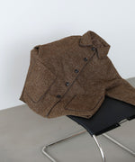 ヘリンボーンツイードカバーオールジャケット