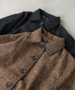 ヘリンボーンツイードカバーオールジャケット