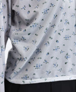 ベロアフラワープリントカーディガントップス