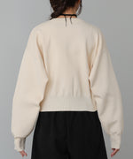 コード刺繍ニットカーディガン