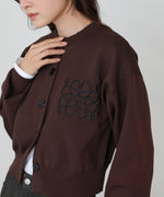 コード刺繍ニットカーディガン