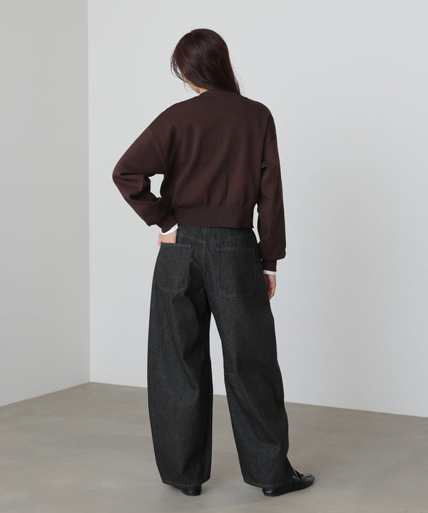 コード刺繍ニットカーディガン